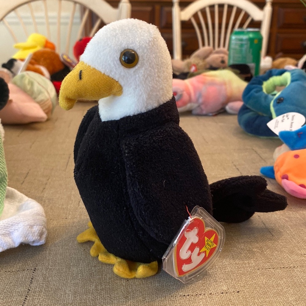 1996 baldy beanie baby